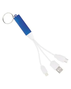 Cavetto 3 in 1 multicolor con luce logo e portachiavi