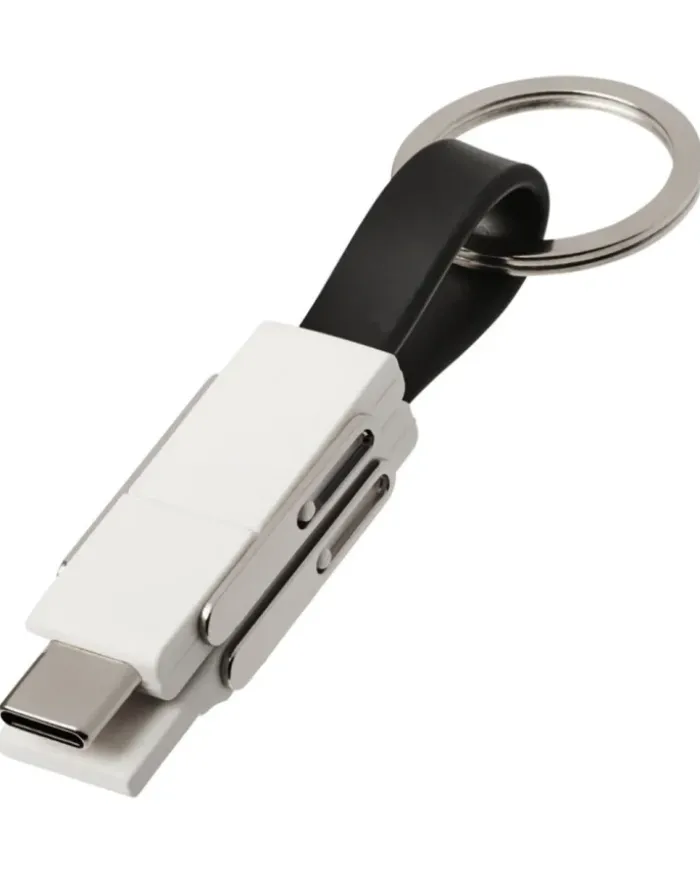 Cavo 4-in-1 One nero USB Type-C iOS Android con anello magnetico