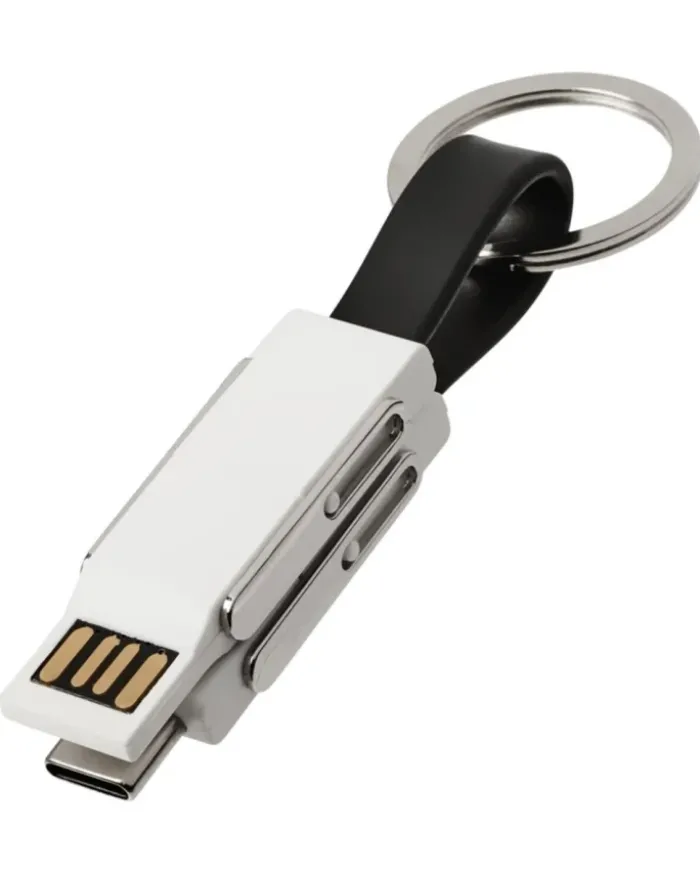 Cavo 4-in-1 One nero USB Type-C iOS Android con anello magnetico