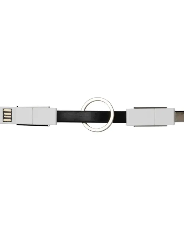 Cavo 4-in-1 One nero USB Type-C iOS Android con anello magnetico