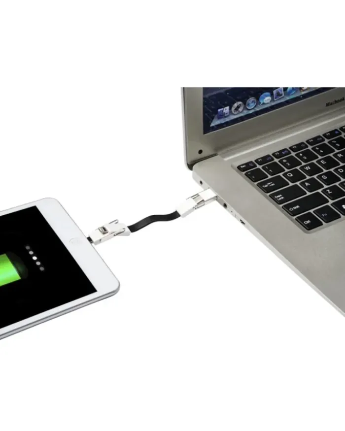 Cavo 4-in-1 One nero USB Type-C iOS Android con anello magnetico