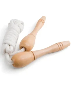 Corda per saltare in legno NaturalFit, manici ø4x8cm, 85g