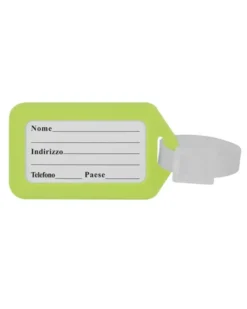 Etichetta valigia Tagly in plastica 5x9 cm con fascetta regolabile