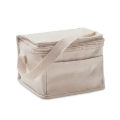 EVAN Borsa termica in cotone 3L con tasca, beige 21x15x14,5 cm