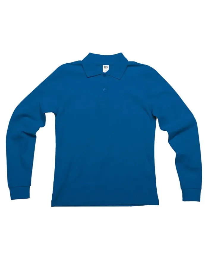 Evolution Black Spider Polo Donna Manica Lunga Cotone 180g