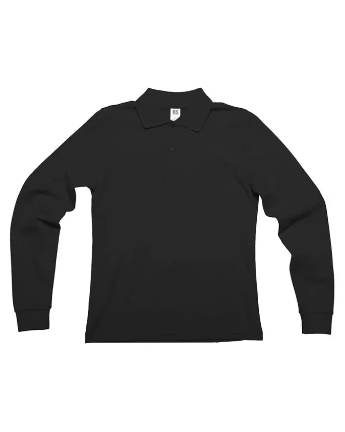 Evolution Black Spider Polo Donna Manica Lunga Cotone 180g