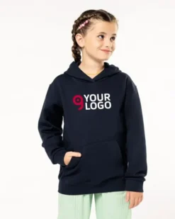 Felpa bambino con cappuccio foderato regular fit