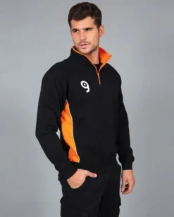 Felpa Bari bicolore con zip, made in Italy, cotone 80%