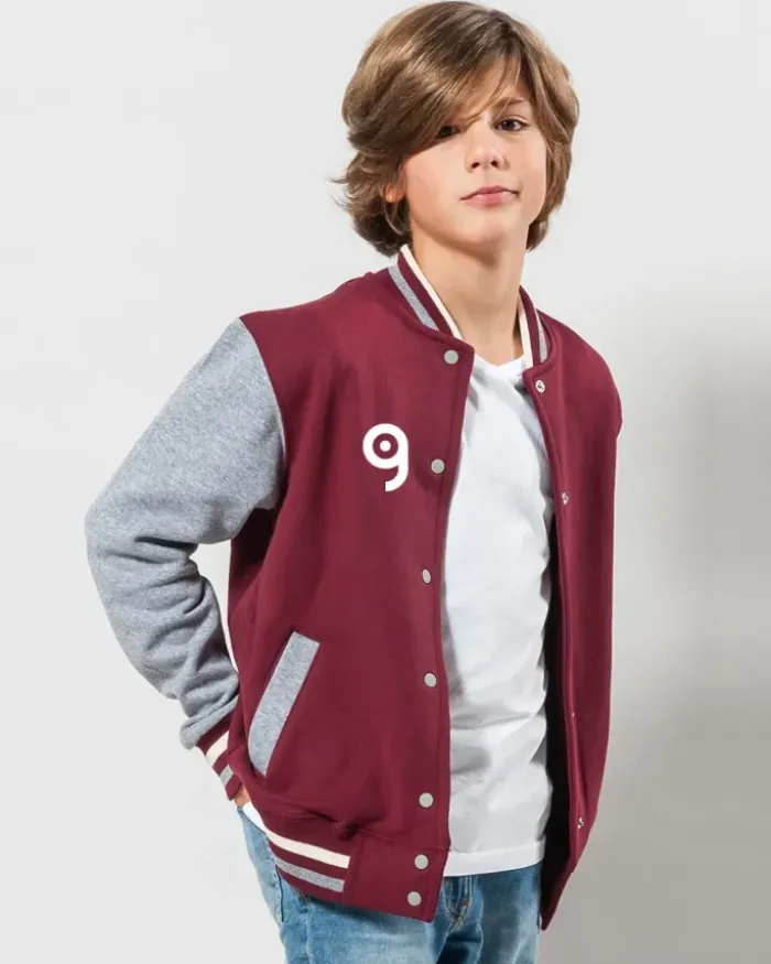 Felpa Bomber Bambino Bicolore con Zip, personalizzabile