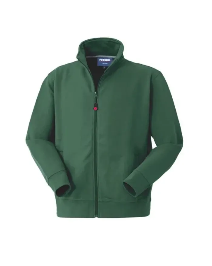 Felpa Canberra con zip, collo alto e tasche, personalizzabile