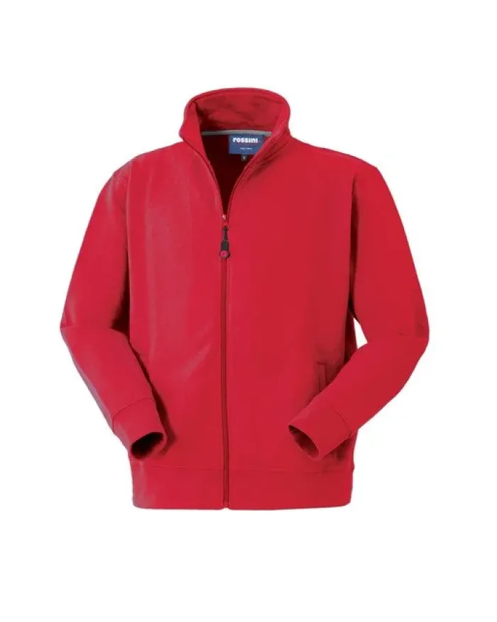 Felpa Canberra con zip, collo alto e tasche, personalizzabile