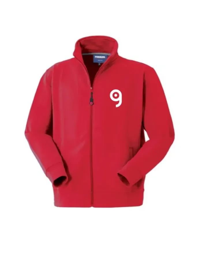 Felpa Canberra con zip, collo alto e tasche, personalizzabile