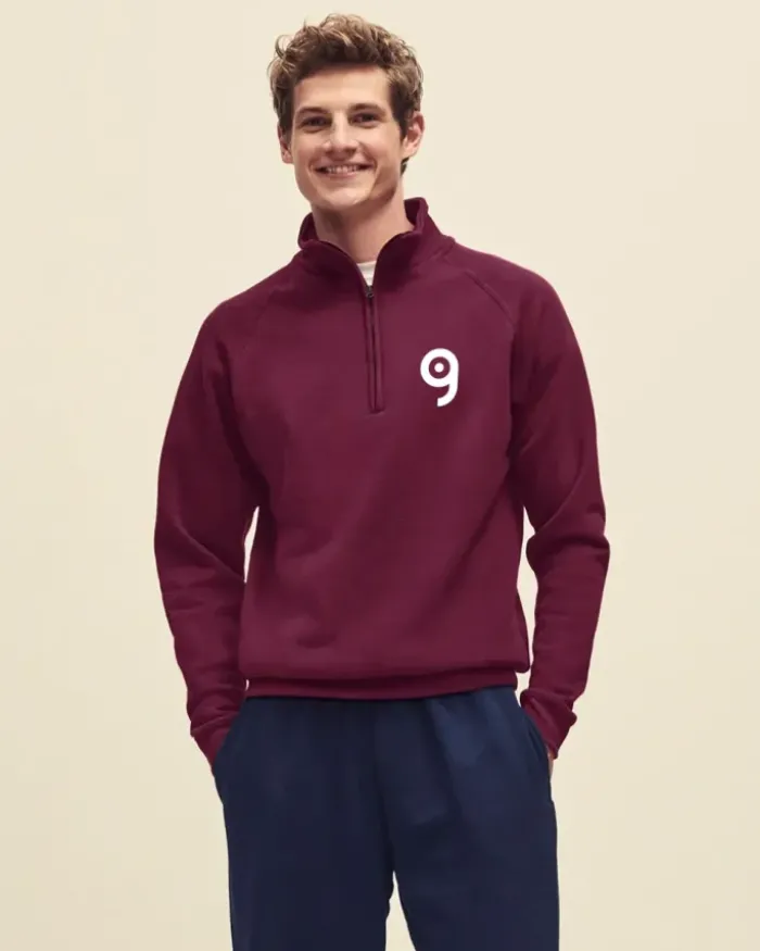 Felpa Classic con zip 1/2, cotone, regular, vari colori