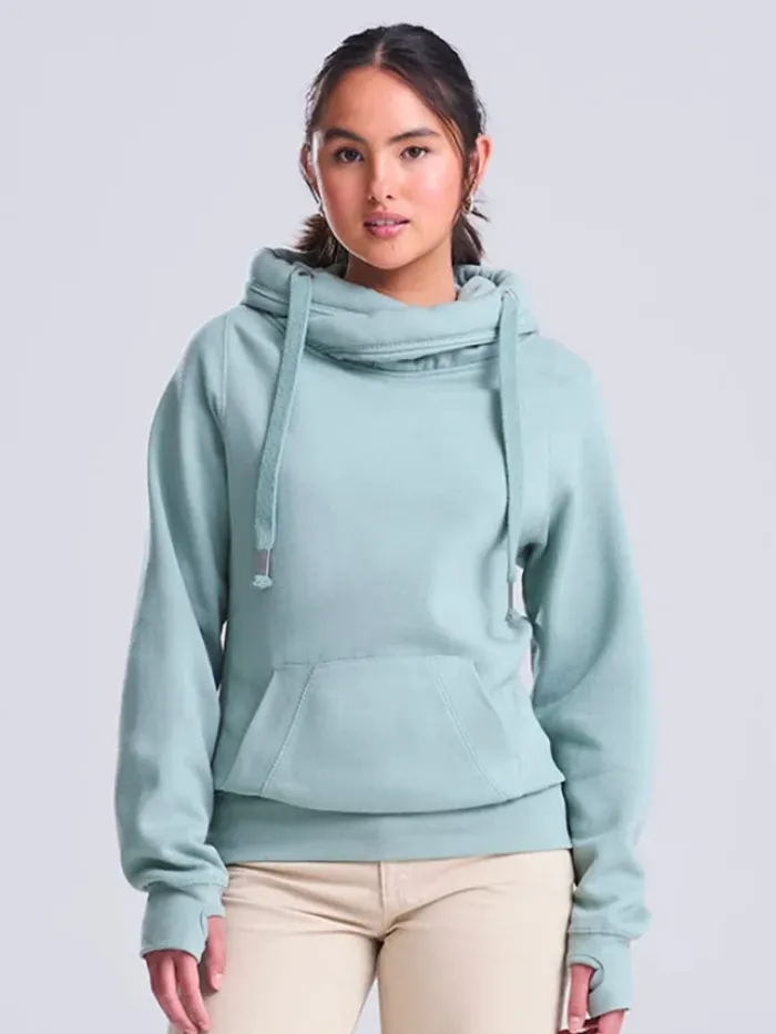 Felpa con cappuccio Cross Neck con logo aziendale