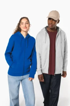 Felpa con cappuccio full zip con logo
