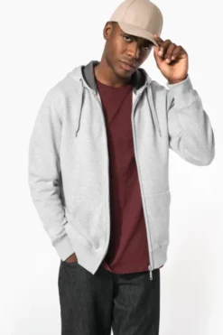 Felpa con cappuccio full zip con logo