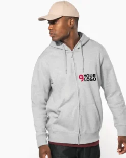 Felpa con cappuccio full zip con logo