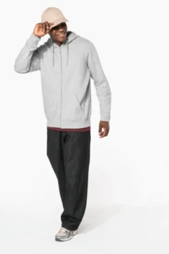 Felpa con cappuccio full zip con logo