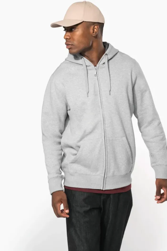 Felpa con cappuccio full zip con logo