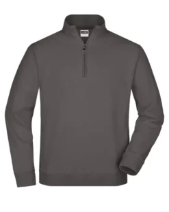 Felpa cotone 100% premium, zip corta, colletto coreano