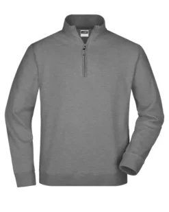 Felpa cotone 100% premium, zip corta, colletto coreano