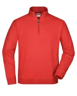 Felpa cotone 100% premium, zip corta, colletto coreano