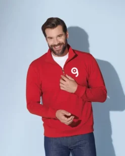 Felpa cotone 100% premium, zip corta, colletto coreano