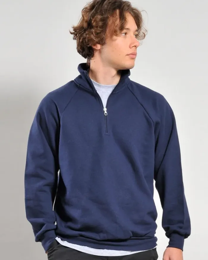 Felpa 100% Cotone Regular Fit 240gZip Collo