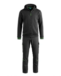 Felpa da uomo run full zip con cappuccio + Pantalone levante AZ300 da lavoro, personalizzabile
