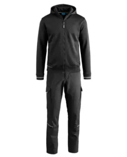 Felpa da uomo run full zip con cappuccio + Pantalone levante AZ300 da lavoro, personalizzabile