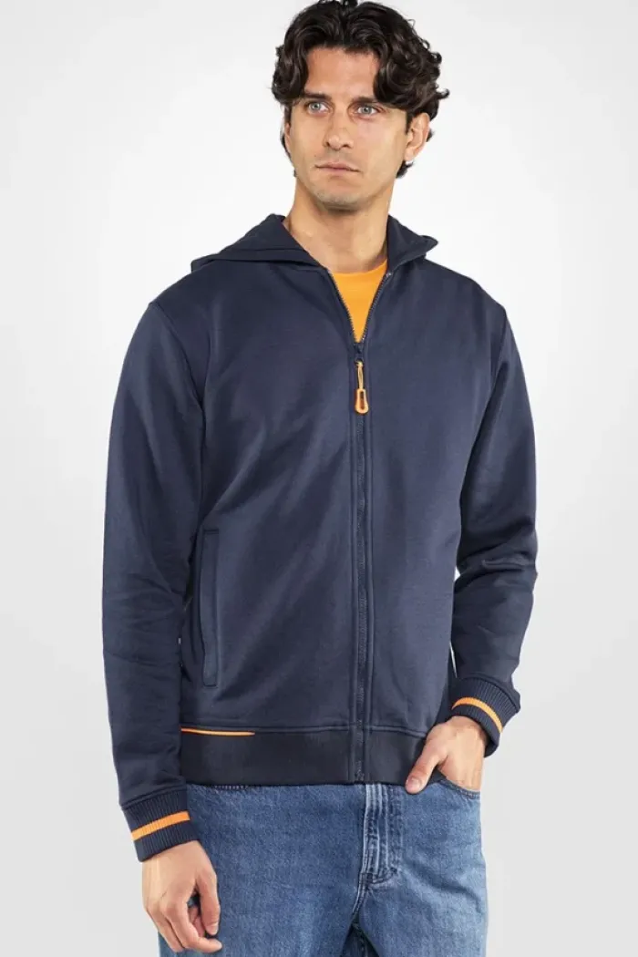 Felpa da uomo run full zip con cappuccio