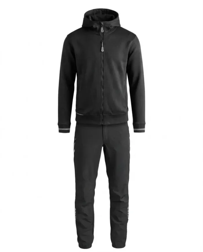 Felpa da uomo run full zip con cappuccio + Pantalone da lavoro scirocco AZ700, personalizzabile