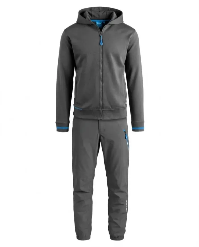Felpa da uomo run full zip con cappuccio + Pantalone da lavoro scirocco AZ700, personalizzabile