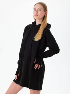 Felpa Donna con Cappuccio Bio, Vestito Corto