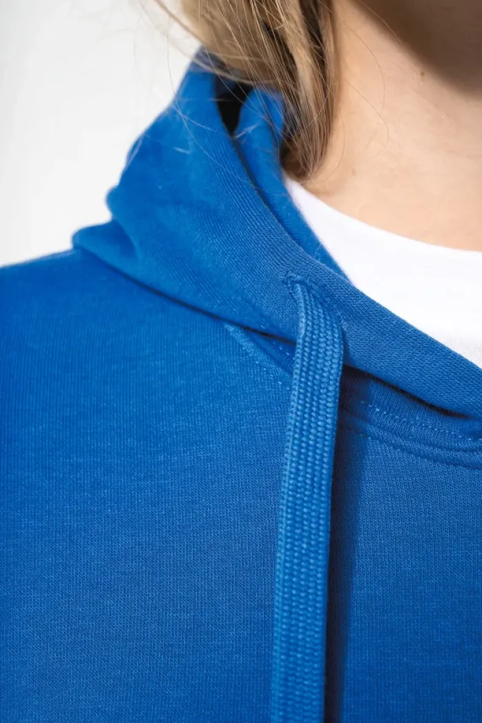 Felpa eco-sostenibile donna con cappuccio e zip