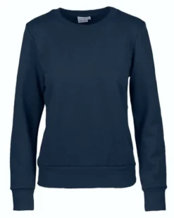 Felpa girocollo donna nera in cotone 70%, personalizzabile