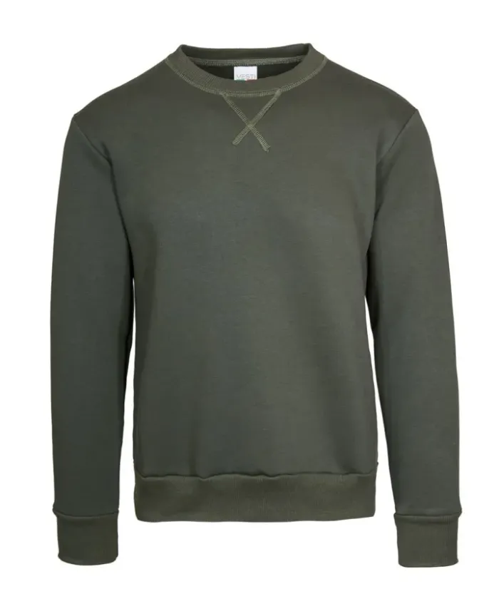 Felpa girocollo in cotone 80% regular fit, personalizzabile
