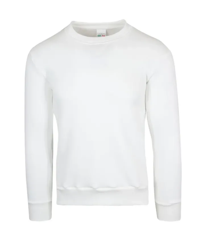Felpa girocollo in cotone 80% regular fit, personalizzabile