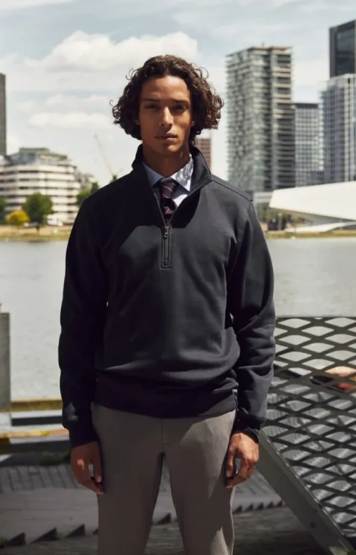 Felpa Miami Half Zip Unisex con Zip Mezzo Collo