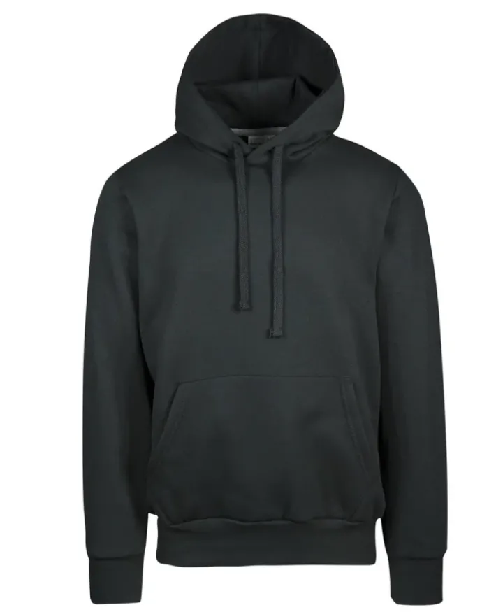 Felpa nera con cappuccio, regular fit