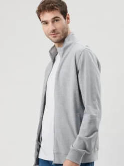 Felpa Prince con zip intera, french terry