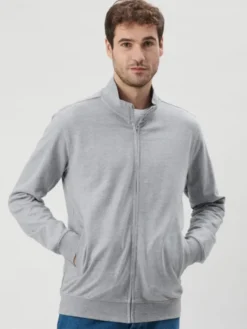 Felpa Prince con zip intera, french terry