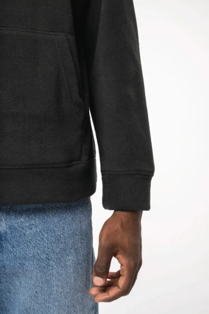 Felpa unisex con cappuccio oversize in pile riciclato