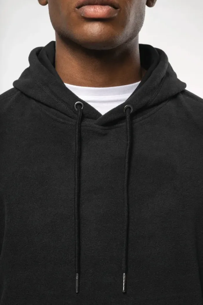 Felpa unisex con cappuccio oversize in pile riciclato
