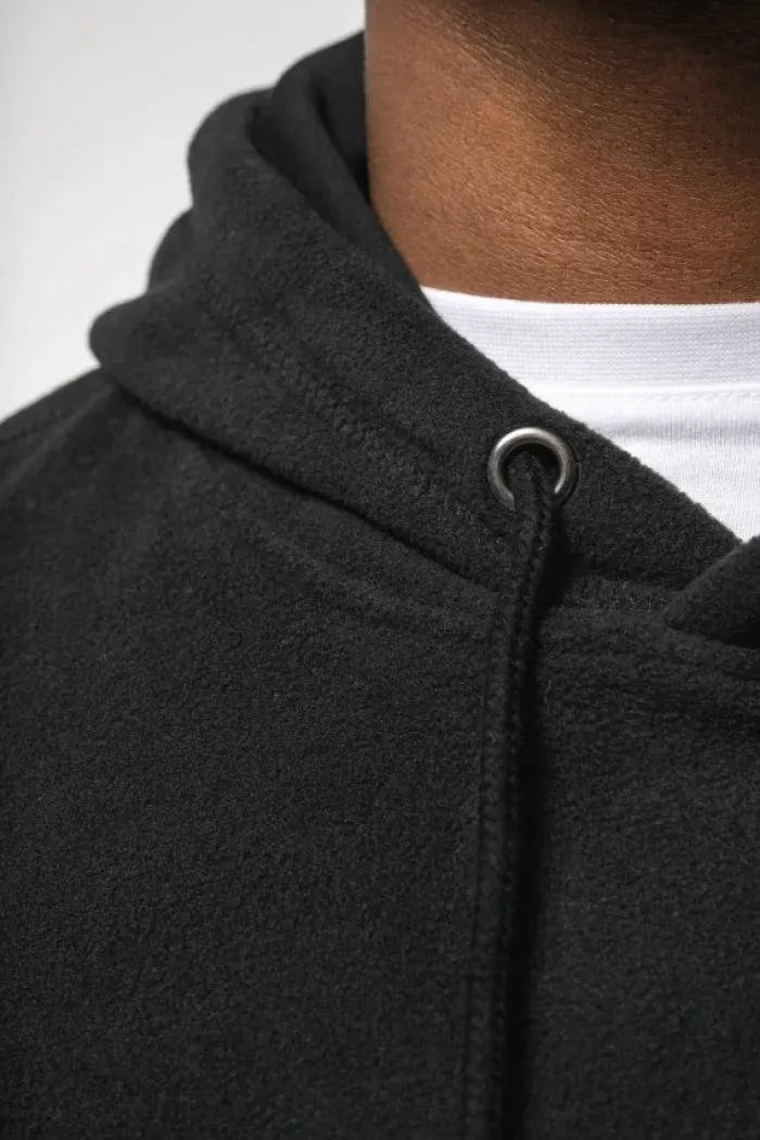 Felpa unisex con cappuccio oversize in pile riciclato