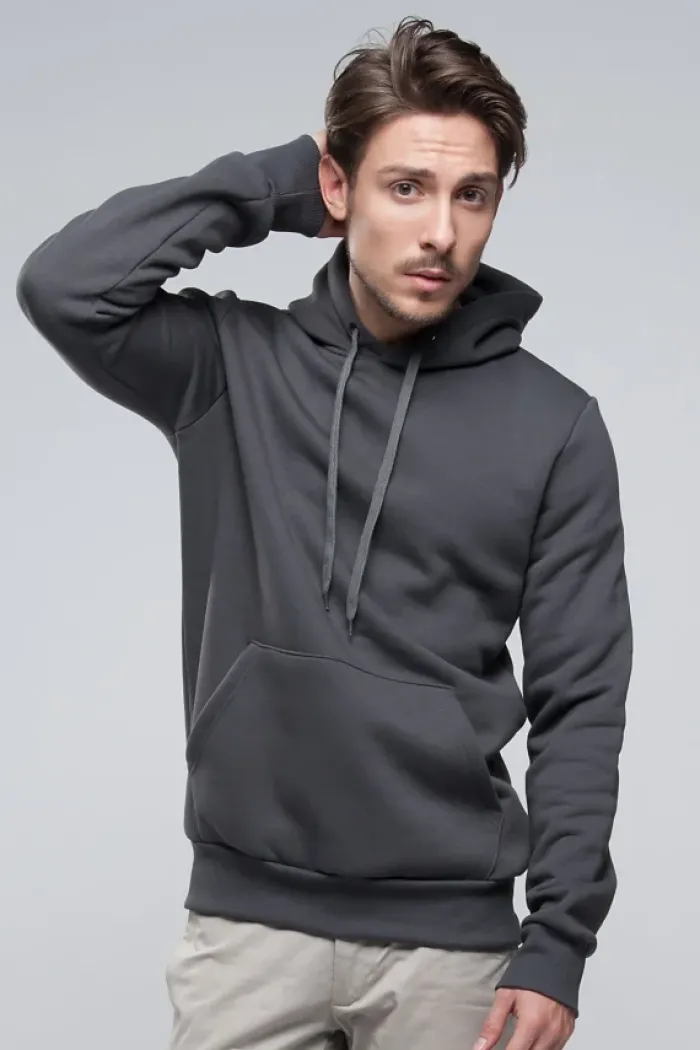 Felpa unisex in cotone con zip e cappuccio French Terry