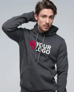 Felpa unisex in cotone con zip e cappuccio French Terry