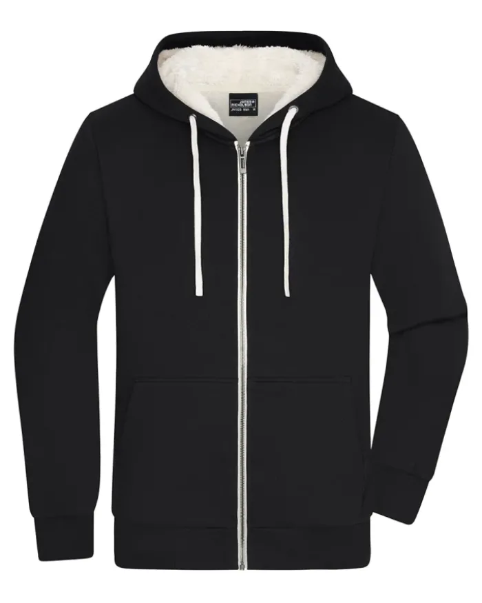 Felpa Uomo Doubleface Sherpa Zip Cappuccio
