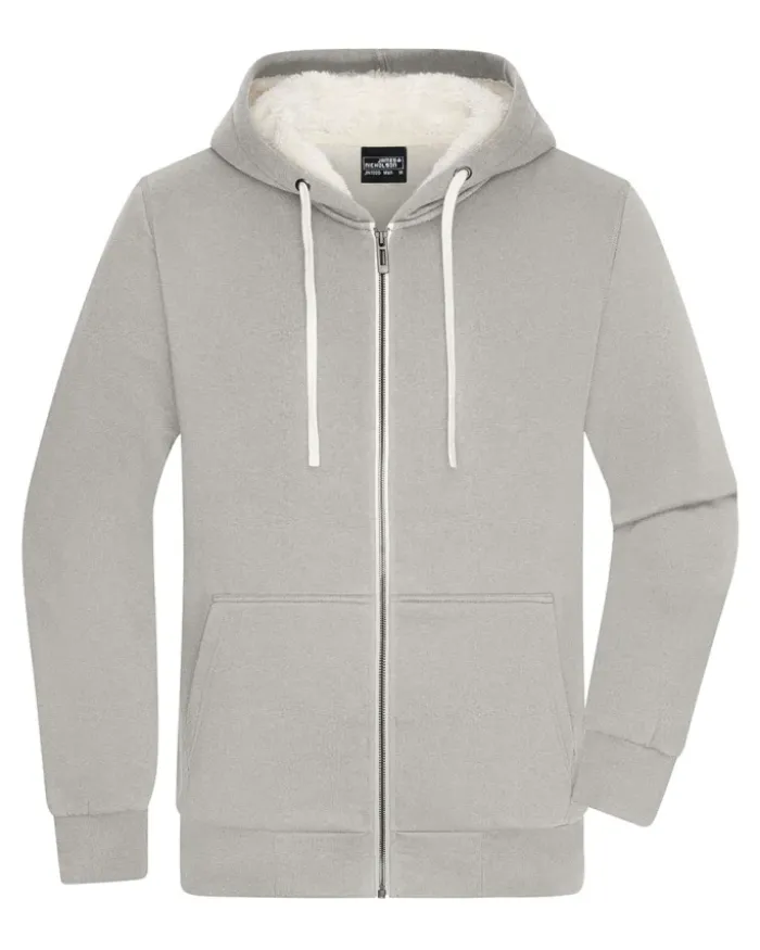 Felpa Uomo Doubleface Sherpa Zip Cappuccio