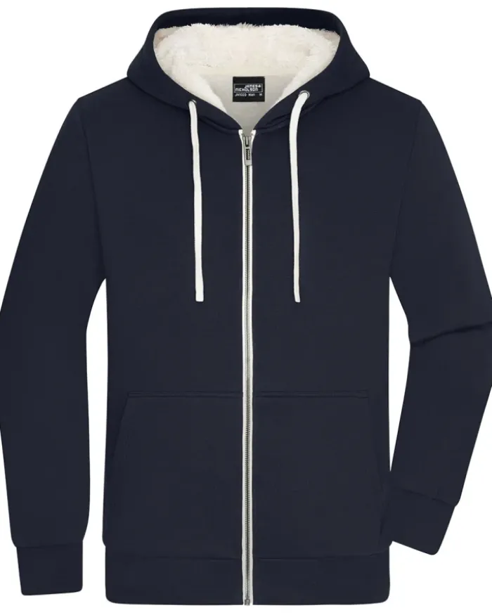 Felpa Uomo Doubleface Sherpa Zip Cappuccio